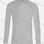 Wholesale Men's Business Collared Plain Button Down Long Sleeve Curved Hem Shirt 150-26# preview