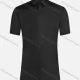 Wholesale Men's Business Collared Plain Button Down Short Sleeve Curved Hem Shirt 2# Black Clothing Wholesale Market Liuhua