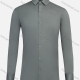 Wholesale Men's Formal Collared Plain Button Down Long Sleeve Curved Hem Shirt 4# Gray Wholesale Clothing Market & Suppliers -LIUHUAMALL