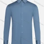 Wholesale Men's Formal Collared Plain Button Down Long Sleeve Curved Hem Shirt 5# preview