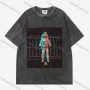 Wholesale Unisex Fashion Distressed Crew Neck Loose Fit Graphic 100%Cotton Short Sleeve Tee QX09# preview