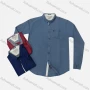 Wholesale Men's Causal Collared Long Sleeve Button Down Plain Shirt preview