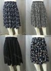 Wholesale Women's Elastic Waist Allover Print Ruffle Hem Casual Skirt - Liuhuamall