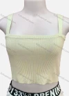 Wholesale Women's Casual Plain Rib-knit Backless Knit Crop Cami Top - Liuhuamall