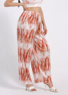 Wholesale Women's Casual Tie Dye Round Neck Crop Tank Top & Wide Leg Pants 2 Piece Set - Liuhuamall