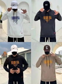 Wholesale Men's Casual Letter Print Drawstring Long Sleeve Kangaroo Pocket Hoodie, LIUHUA CLOTHING WHOLESALE