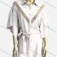Wholesale Women's Vintage Drop Shoulder Collared Embroidery Trim Shirt Dress 2# Clothing Wholesale Market Liuhua