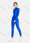 Wholesale Women's Sporty High Stretchy Mock Neck Zipper Jumpsuit - Liuhuamall
