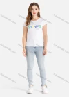 Wholesale Women's Casual Short Sleeve Round Neck Colorful Letter Print Tee - Liuhuamall