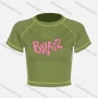 Wholesale Women's Casual Letter Print & Graphic Round Neck Short Sleeve Crop Tee preview