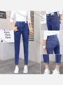 Wholesale Women's Casual Plain Button Closure Patch Pockets Slim Fit Jeans, LIUHUA CLOTHING WHOLESALE