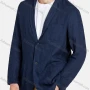 Wholesale Men's Casual Lapel Linen Plain Ruched Single Breasted Patch Pockets Blazer NM050# preview