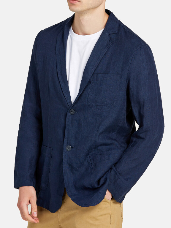 Men's Casual Lapel Linen Plain Ruched Single Breasted Patch Pockets Blazer NM050#, Clothing Wholesale Market -LIUHUA, Men, Men-s-Suits-Blazers, Men-s-Suit-Sets