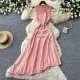 Wholesale Women's Elegant Sleeveless Textured Knit A-Line Maxi Dress #DR9751 Pink Clothing Wholesale Market Liuhua