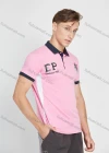 Wholesale Men's Short Sleeve Letter Print Contrast Polo Shirt - Liuhuamall
