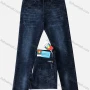 Wholesale Men's Casual Button Pockets Labelled Embroidered Letter Frayed Plain Jean 2020# preview