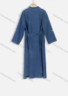 Wholesale Women's Casual 3/4 Sleeve Button Front Denim Shirt Dress - Liuhuamall