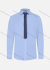 Wholesale Men's Business Plain Long Sleeve Shirt Woth Tie - Liuhuamall