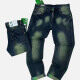 Men's Casual Wash Button Closure Pockets Denim Jeans 2# Clothing Wholesale Market -LIUHUA