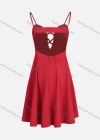 Wholesale Women's Boho Hollow Out Plain Pleated Cami Dress - Liuhuamall