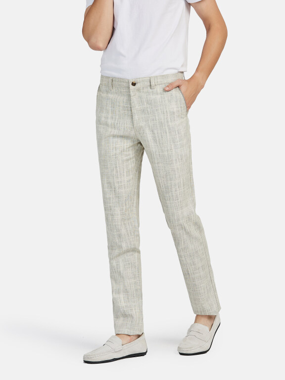 Men's Casual Button Closure Pockets Taperd Pants, Clothing Wholesale Market -LIUHUA, Pants