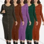 Wholesale Women's Sweater Cardigan Midi Pencil Skirt Rib-Knit 2 Piece Set preview