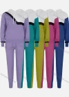 Wholesale Women's Long Sleeve Colorblock Drop Shoulder Hoodie 2 Piece Set - Liuhuamall