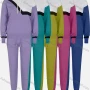 Wholesale Women's Long Sleeve Colorblock Drop Shoulder Hoodie 2 Piece Set preview