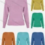 Wholesale Women's Casual Crew Neck Long Sleeve Plain Sweater preview