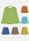 Wholesale Women's Causal Round Neck Long Sleeve Plain Knit Sweater - Liuhuamall