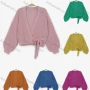Wholesale Women's Casual Lantern Plain Sweater Cardigan preview