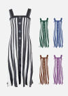 Wholesale Women's Zebra Striped Button Decor Rib-Knit Strap Cami Dress - Liuhuamall