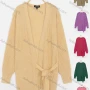 Wholesale Women's Casual Long Sleeve Tie Side Front Knit Solid Cardigan preview