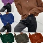 Wholesale Women's Plain Loose Fit Mock Neck Drop Shoulder Pullover Knitted Sweater preview