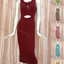 Wholesale Women's Casual Round Neck Tie Front Cutout Plain Tank Dress preview