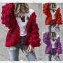 Wholesale Women's Lantern Sleeve Chunky Knitted Plain Open Front Cardigan preview