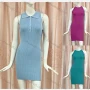 Wholesale Women's Casual Collared Sleeveless Button Front Plain Dress preview