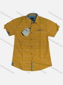 Wholesale Men's Casual Striped Short Sleeve Shirt, LIUHUA CLOTHING WHOLESALE