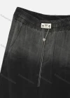 Wholesale Women's Casual Plain Elastic Waist Metal Chain Decor Ankle Length Wide Leg Jeans 9903# - Liuhuamall