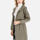 Women's Zip Up Drawstring Plain Hooded Rain Coat 10# Clothing Wholesale Market -LIUHUA