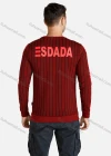 Wholesale Men's Striped Letter Print Round Neck Casual Pullover Sweatshirt E2047# - Liuhuamall