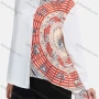 Wholesale Women's Fashion Splicing Print Long Sleeve Button Down Asymmetrical Hem Shirt preview