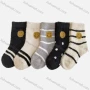 Wholesale Kid's Cute Striped Smilely Face Graphic Crew Ankle Cotton Socks (10 Piece of Pack ) preview