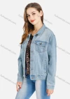 Wholesale Women's Basics Loose Fit Multiple Pockets Button Down Denim Jacket - Liuhuamall