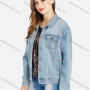 Wholesale Women's Basics Loose Fit Multiple Pockets Button Down Denim Jacket preview