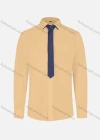 Wholesale Men's Business Plain Long Sleeve Shirt Woth Tie - Liuhuamall