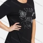 Wholesale Women's Casual Slogan & Floral Rhinestone T-Shirt 2021-9# preview