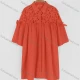 Wholesale Women's Guipure Lace Ruffle Trim Drawstring Embroidery Blouse 9# Clothing Wholesale Market Liuhua