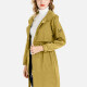 Women's Zip Up Drawstring Plain Hooded Rain Coat 19# Clothing Wholesale Market -LIUHUA