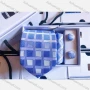 Wholesale Men's Fashion Plaid Contrast Tie & Pocket Square & Pair Cufflinks Sets preview